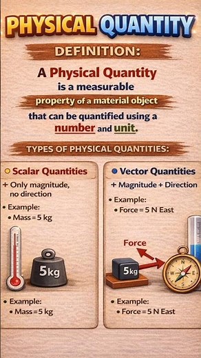 Physical Quantity | Scalar & Vector Quantities | Physics Basics in English