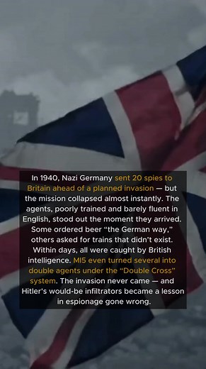 The German Spies Who Failed Before They Began 🕵️‍♂️ #WWII #SpyHistory #NaziSpies #MI5 #OperationSealion #WW2Facts Love history? Check the history books in comment | Gist of History