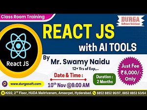 REACT JS with AI TOOLS Class Room Training @ DURGASOFT