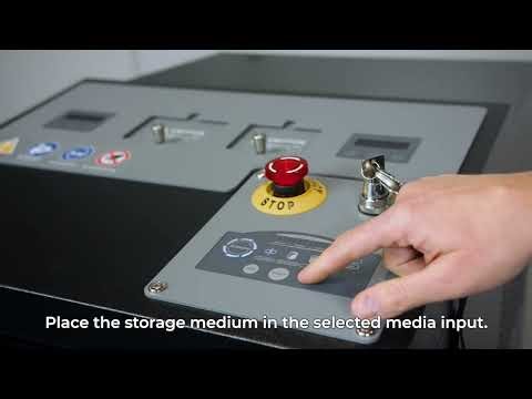 Storage media destruction with ProDevice OMS500 shredder