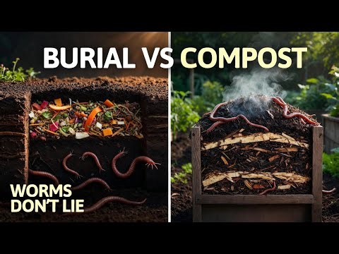 Direct Burial vs Composting: Which Builds Living Soil FASTER? (Worms Decide!)