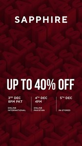 The countdown has begun! The Sapphire End of Season Sale kicks off on 4th Dec online and 5th Dec Nov in-stores! Mark your calendars! | Sapphire | Facebook