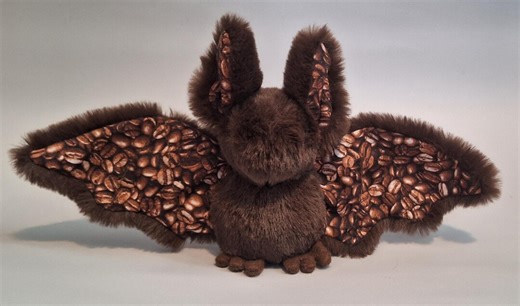 Plush Bat Coffee Beans Stuffed Toy - Etsy