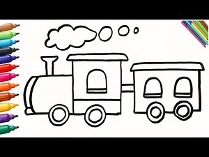 How to draw train 🚂 | Simple Train Drawing for Kids | Easy Step-by-Step Tutorial