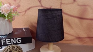 Set of 10 Small Lamp Shade Chandelier Lamp Shades, 4 x 5 x 5 Inch Linen Barrel Fabric Lampshade for Table Chandelier(Black)