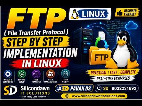 FTP (File Transfer Protocol) step by step implementation in Linux BY PAVAN DS |SD|9032231692