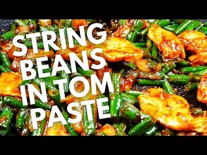 CHICKEN AND STRING BEANS IN TOMATO PASTE RECIPE