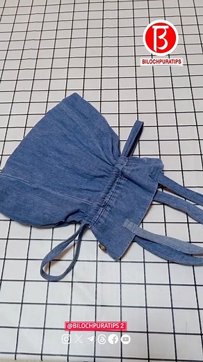 Rihan | DIY | Old Jeans Renovation into Chic Drawstring Denim Bucket Bag Versatile Crossbody Cut And Sewing Tutorial Part 1644 Follow My Page... | Instagram
