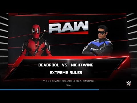 WWE 2K25 Deadpool Vs Nightwing Extreme Rules