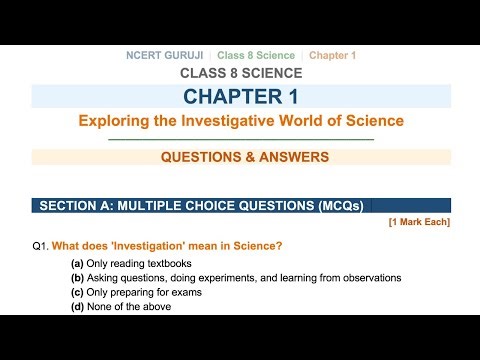 Class 8 Science Chapter 1 Questions and Answers