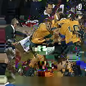 Here comes the Wallabies force 👊 Ben Tune leaps over the line in the #RWC1999 Final | Rugby World Cup