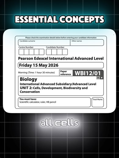 🔴 IAL Biology Essential Concepts for 2026 exams - Drug testing Check the complete notes for AS chemistry 2026 exams https://www.chem-bio.info/ebooks-library#asb If you’re revising the cell cycle for Edexcel IAL Biology, this is the one explanation you must understand to secure easy marks. ✅ We break down G1, S, G2, and M phase in the clearest exam language, so you can explain what happens at each stage and why it matters for growth, repair, and asexual reproduction. You’ll learn the must-say ke