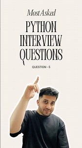 Most Important Python Interview Question 5 #shorts #datascience #dataanalyst