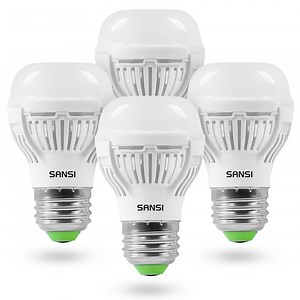 SANSI 9 Watts A15 LED Light Bulbs, 900 Lumens, E26 Base, 3000K Soft White Non-Dimmable, 4 Pack