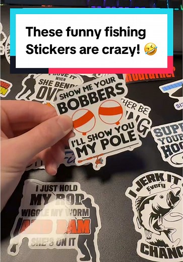 Funny Vinyl Stickers for Fishing Gear Enthusiasts