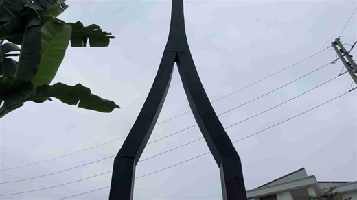 Construction of a mini cable-stayed bridge over land