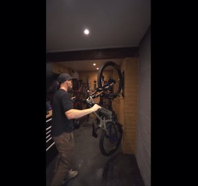 Steadyrack Bike Rack – Swivel Bike Wall Mount for eBikes with Fender, 20”-29” Wheel Diameter eBike Rack, 77lbs Capacity Bicycle Hanger, Easy Lift Design