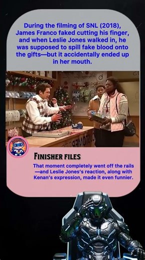 During the filming of SNL (2018),James Franco faked cutting his finger,and when Leslie Jones