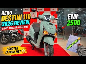 Hero Destini 110 2026 Review | Price, EMI, Mileage & Features🔥