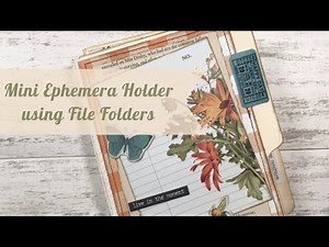 Easy Mini Ephemera Holder Using File Folders Tutorial | The Rubber Buggy DT Project