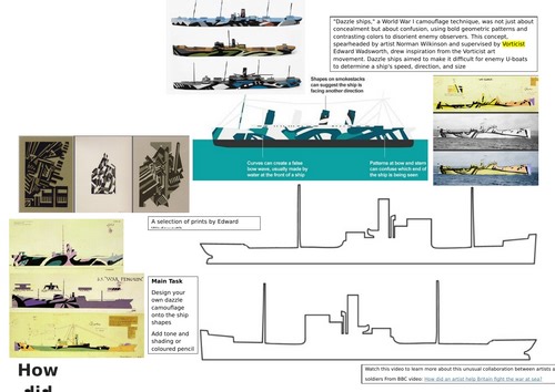 Vorticism and Dazzle ships | Teaching Resources