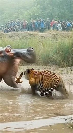 Hippo vs Tiger: Epic Jungle Clash!