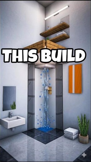 Minecraft Easy shower 🚿 design #minecraft #gaming