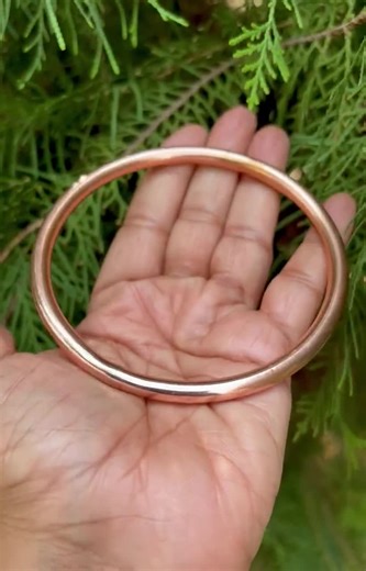 Handmade Pure Copper Bangle: Unisex Healing Bracelet (5.8mm)