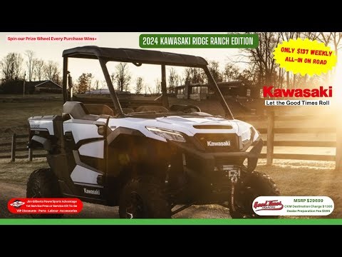PREMIUM SIDE X SIDE FOR WORK AND PLAY, Jim Gilberts, all-new 2024 KAWASAKI RIDGE RANCH EDITION
