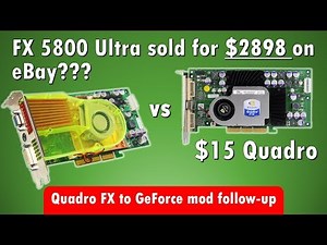 Overpriced GeForce FX 5800 Ultra vs $15 Quadro FX 2000 - Revisiting the Quadro to GeForce Mod