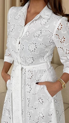 Broidery for Summer 🌼 Wearing the classic ‘Michelle’ Dress, perfect to style all Summer long! 🔎 SI8201A | Girl In Mind