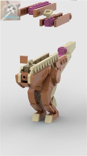LEGO® Brick parasaurolophus custom speedbuild animation short new