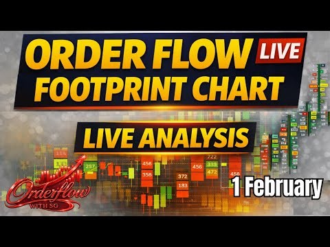 Live Order Flow Footprint Chart Analysis | 1 February