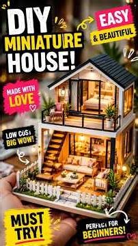 How to make DIY house ?🏠 #miniature #diy #brickhouse #crafts