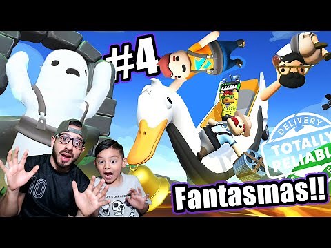Fantasmas en el Trabajo con mi Papá | Repartidores Locos Capitulo 4 | Juegos Karim Juega