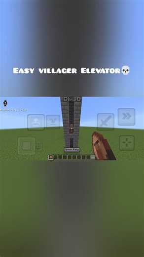 No More Struggle! Easy Villager Elevator 😎#minecraft#shorts#VivekXSlayer