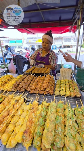 แบบนี้โคตรเจ๋ง👍ไข่นกกะทาทอด เสียบไม้ใส่ไอเดียเพิ่มผัก ทำvายดีมาก #ตลาดนัดจอมพลป #สระบุรี #Streetfood