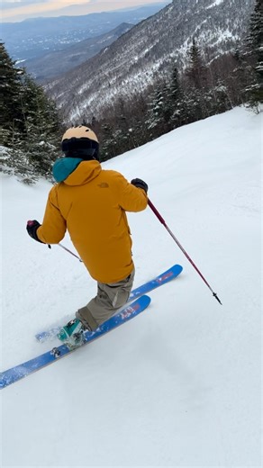 Matty Marks on Instagram: "Satin shoes provided by @parlorskis #freetheheelfreethemind #tele #telemark #stowevt @aiden.roulleux on the camera through the icy yumps. Can’t wait to hear all the advice on how my icy yump technique is wrong 😑 @mountainops_vt is the best ski shop in Stowe for all your tele needs, including rentals. Unless one of those needs is actually learning how to tele, in which case you can contact me or the Stowe Ski School at the Adventure Center to book a lesson with me. Umm