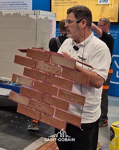 1K views · 13 reactions | ️ : “Is there really a good alternative to traditional rendering that looks good but takes half the time AND works with modern methods of construction?” Saint-Gobain Weber UK & Ireland: hold our trowel ‍♂️ Watch below to see our solution in action at UK Construction Week ⤵️ For more info, visit: https://www.uk.weber/weberwall-brick  #MMC #SustainableConstruction #Rendering | Saint-Gobain | Facebook