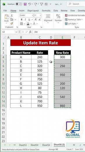 How To Update Item Rate Without Overwriting 😲 | Skip Blanks Trick in Excel #exceltips #excelshorts