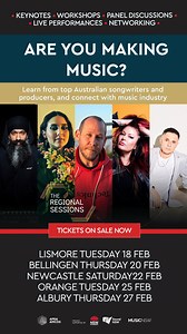 23 reactions · 3 comments | Join us in Albury on Feb 27! Connect with your songwriting peers and learn from top Australian music creators: Montaigne, Jem Cassar-Daley, L-FRESH the LION, Lachlan Stuckey (Surprise Chef) and Dallas Frasca! | APRA AMCOS | Facebook