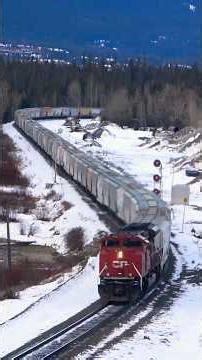SD70ACu DPU PUSHING CPKC TRAIN THRU THE ROCKIES #youtubeshorts