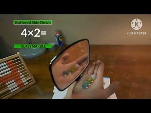 Buttered Side Down Learning Math 2+2=4 3-1=2 4×2=8 5÷0=oh no 0 correct