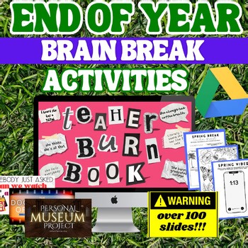 End of Year Brain Break Activities Fun Games & SEL No Prep Middle + High School