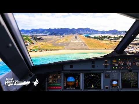 INSANE REALISM! | JetBlue A321 Low Pass at St Maarten Beach! | MSFS 2024 MAX Graphics | RTX 5070Ti