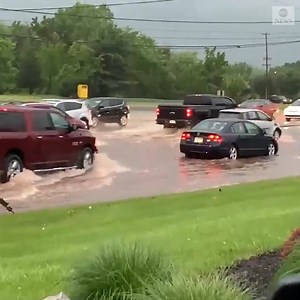 Heavy rain flooded roads near Philadelphia on Monday, with a number of water rescues reported in Bucks County, Pennsylvania. https://abcn.ws/3i24Lav | ABC News