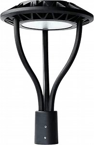 OSTEK 20W/30W/40W/60W Selectable Led Post Top Pole Lights with with Dusk to Dawn Photocell, 3000K/4000K/5000K CCT Tunable Outdoor LED Circular Garden Yard Area Lights for Pathway Light Fixture IP65