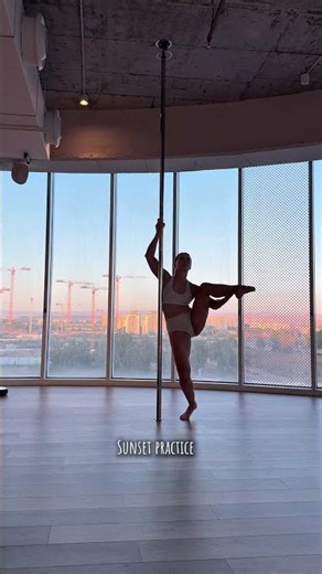 Pole dancing at sunset 😊🦓 #poledance #poledancer #acrobatics