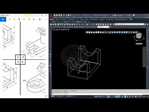 Autodesk Autocad 2021 Exercices 3D de 1 à 4 | débutants