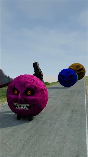 Big and Small Colorful Moon Cars vs Giant Hammer - BeamNG.Drive #youtubeshorts #beamngdrive
